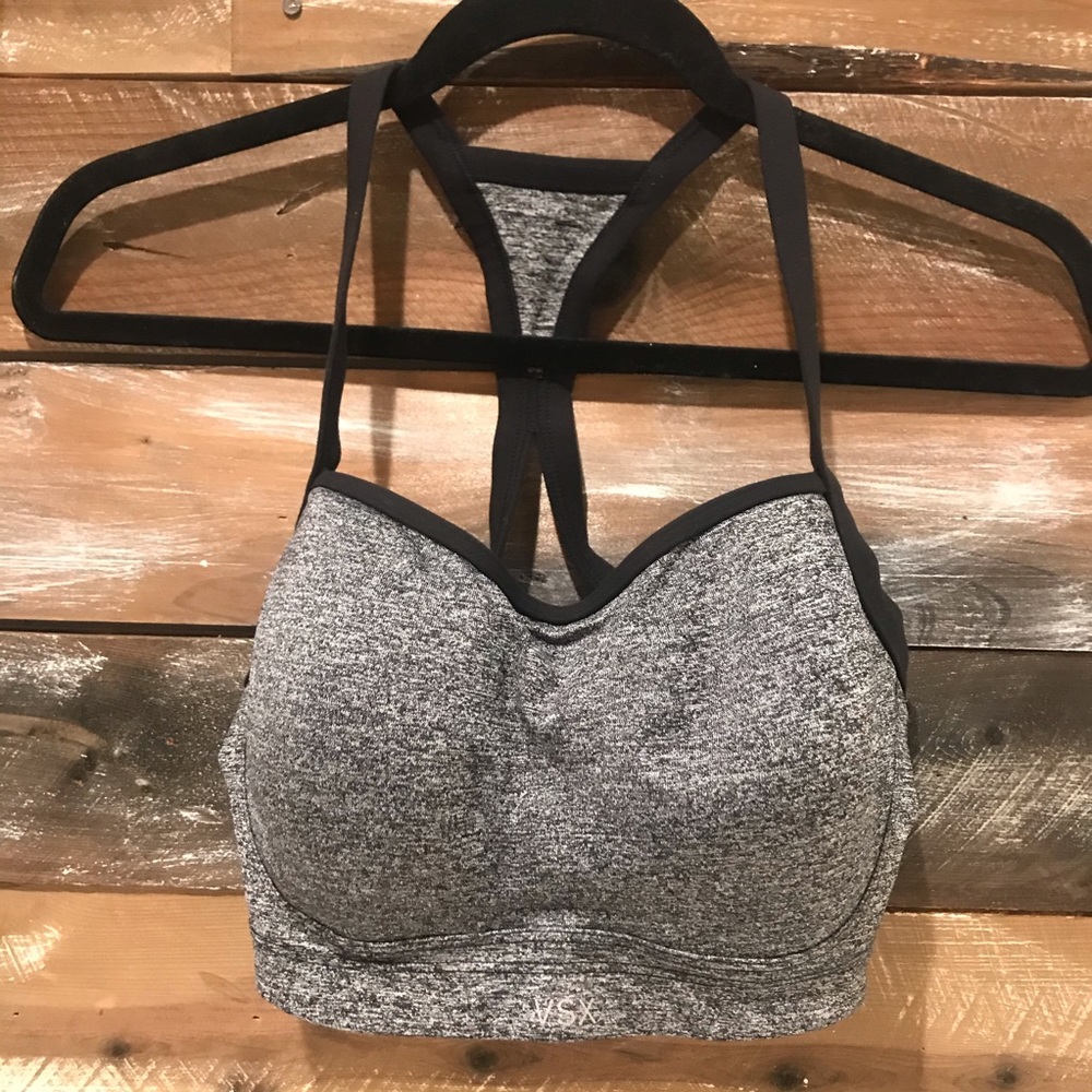 Victoria Secret Sports Bra- Black/ Grey